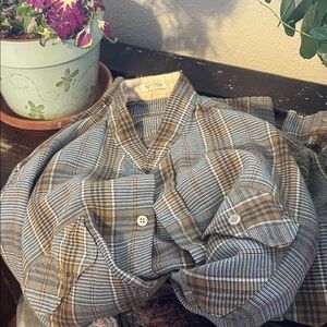 Vintage Plaid Button-Up Shirt